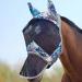 Harrison Howard LumiVista Horse Fly Mask Long Nose with Ears UV Protection for Horse-Pastel Mix Cob Cob Pastel Mix