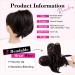 REECHO Hair Bun Claw Clip Messy Bun Hair Piece Short Ponytail Extension with Bendable Metal Wire Fake Bun Hair Pieces for Women - Dark Brown - Buy Online on SooperMarket.com