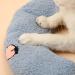 Fluffy Cat Pillow - Ultra Soft Half Donut Cuddler for Joint Relief and Calming Sleep in Haze Blue - Machine Washable - Buy Online on SooperMarket.com