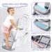 Potty Training Seat with Step Stool Ladder-Double Elite (Grey) - Comfortable Toilet Seat for Kids Boys Girls Toddlers - Foldable & Anti-Slip - Buy Online on SooperMarket.com