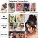 Silver Gray Messy Hair Bun Scrunchie Extension for Women | Curly Wavy Chignon Updo Hairpiece and Ponytail Accessory - Buy Online on SooperMarket.com