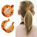 WLLHYF Hair Clips 3 Pieces Resin Banana Round Fish Clips for Women Girls Ladies Fishtail Wide Tort Toned Comb Hair Accessories - Buy Online on SooperMarket.com