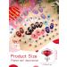 60Pcs Saturn Planet Nail Charms: 3D Glitters Rhinestones for DIY Nail Art - 12 Colors - Buy Online on SooperMarket.com