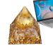 Orgonite Crystal Pyramid Crystals Tiger's Eye Reiki Orgonite Gemstones Protection Crystals Energy Gain Generator for Yoga Meditation Indoor Handmade Decor for Lencyh