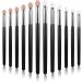 WLLHYF Sponge Eyeliner Brush 12 Pieces Black Double Sided Applicators Eye Makeup Tools Angled Fine Point Small Liner Thin Ultra Tips Wand Set Halloween Cosplay Cosmetic for Women Girls - Buy Online on SooperMarket.com