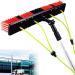 photovoltaic cleaner Window Cleaning Water-fed Pole Extendable Window Cleaning Pole Water Fed Telescopic Brush Water Flow Cleaner Swimming Pool Brush for Outdoor/Indoo 55cm Brush Head 5M/17FT
