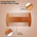 Men's Wooden Beard Comb - Double Sided Fine & Coarse Teeth Moustache Comb - Buy Online on SooperMarket.com