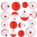 Coopay Fishing Bobbers Floats Set - 30pcs/60pcs Snap on Float Red/White Button Round Buoy Fishing Tackle Accessories 1.5inch - Buy Online on SooperMarket.com