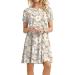 ZSDVBZS Summer Dress 2023 - Casual Loose Short Sleeve T Shirt Dress for Women - Boho Swing Beach Cover Up - Pink - X-Large - Buy Online on SooperMarket.com