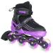 Adjustable Kids Inline Skates Girls Boys, Purple&Black Roller Blades Adult Female, All Wheels Light up Kids Skates for Beginner Outdoor and Indoor Medium - Big Kid