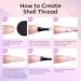 Modelones Gel Nail Polish 6 Colors Shimmer Pearl White Pink Purple Mermaid Nail Drawing Glitter Gel Polish Soak Off Led Summer Nail Gel Swirl Shell Thread Effect DIY Mani Gift with Dotting Pen Pearl Purple - Buy Online on SooperMarket.com