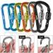 Zalava 6pcs 2D-Clip Locking Carabiner Keychain Clips in 6 Colors - Buy Online on SooperMarket.com
