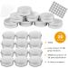 Firschoie 20ml Aluminum Jars Empty Cream Jars with Screw Cap 28 Stickers & 4 Spatulas for Makeup Creams & Mini Candles (Silver) - International Shipping Available - Buy Online on SooperMarket.com