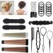 URAQT 26 Pcs Hair Styling Kit Set - Bun Maker, Braid Tool, Twist Accessories for DIY Hair Styles - Black Magic Hair Styling for Girls/Women - Buy Online on SooperMarket.com