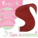 Youngsee 40cm Red Tape In Extensions - Real Hair 10pcs 25g - Smooth Tape for Hair Recovery - Buy Online on SooperMarket.com