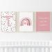 Pompom Prints Set of 3 Girls Bedroom Prints Rainbow Nursery Prints Scandi Boho Style Nursery Decor Playroom Prints Picture Frames not Included (5x7 Inch T) 5x7 Inch T