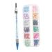 POPETPOP 1 Set flatback colorful rhinestones blue rhinestones nail gems for acrylic nails rhinestones for nails rhinestone picker dotting pen nail rhinestone kit round nail Multifunction 16x1cm Blue