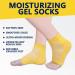Moisturizing Gel Heel Socks - 2 Pairs for Cracked Feet Care | Night Treatment for Dry Heels | Spa Socks for Men & Women - Yellow Regular - Buy Online on SooperMarket.com