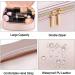 MAANGE 3 Pcs Portable Travel Makeup Bag Set - Waterproof Cosmetic Organizer with Gold Zipper for Women and Girls (Rose Gold) - Buy Online on SooperMarket.com