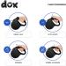 Buy DDOXX Black Dog Leash - Reflective Nylon Bite-Proof 4M Up to 10kg - Stable Roller Break & Lock System | International Shipping - Buy Online on SooperMarket.com