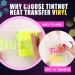 Tintnut Neon PU HTV 12x10 inch - 10 Sheets, 5 Assorted Colors | Easy Weed Iron on Vinyl Bundle for DIY T-Shirts - Buy Online on SooperMarket.com