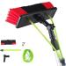 photovoltaic cleaner window cleaning pole 5m-12m Window Cleaning Telescopic Pole Water Fed Extendable Brush Suitable for Cleaner Conservatory Roof Photovoltaic Panel Cleaning Photovoltaic Pa 30cm Brush 8m Pole