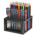 96 Hole Pencil & Brush Holders 2 Pack Multi Bin Plastic Desk Stand Organizer Holding Rack for Pens Paint Brushes Colored Pencils Gel Pens Markers and Modeling Tools Storage & Organizing Crate