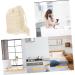 WOONEKY 4pcs Cotton Linen Soap Bag Net Foaming Net Foaming Hand Wash Exfoliating Soap Bag Khaki - Buy Online on SooperMarket.com
