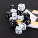 48-Piece MTG Dice Counters Set for Magic The Gathering | Creature Stats Buff Cube D6 Dice | CCG Card Game Accessory (Black & White) - Buy Online on SooperMarket.com