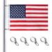 Yafeco U.S. 50 Star Sewn Boat Flag with 4 Boat Flag Pole Kits16 x 24 inch Yacht Boat Ensign Nautical US American Flag Fully with Sewn Stripes, Embroidered Stars and Brass Grommets 12 x 18 inch