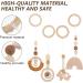 KESYOO 4Pcs Hanging Wooden Baby Toys Set for Play Gym and Teething - Baby Rattle Pendant Toy for Newborns - Light Brown - Buy Online on SooperMarket.com