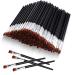 Gerrii 200 Pieces Disposable Angled Eyebrow Brushes Bulk Brow Tint Brushes Eye Makeup Brush Eyeliner Brush Tinting for Women Girls Salon Beauty Cosmetic Make up Tool Esthetician Supplies(Silver)