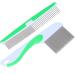 Pieces Dog Comb Stainless Steel Cat Comb Flea Comb Cat Comb Dog Comb for Dogs Cats with Short Medium Long Hair (Green)