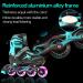 Adjustable Kids Roller Blades with Illuminating Wheels - Green Medium - Big Kids (Sizes 1-4 US) - Buy Online on SooperMarket.com