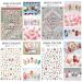 1500+ Christmas Nail Art Stickers - Self-Adhesive Santa, Snowflakes & More | 12 Large Sheets for Festive Nail Designs - Buy Online on SooperMarket.com