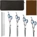 Pogeair 6-in-1 Safety Round Head Stainless Steel Dog Grooming Scissors Kit - Heavy Duty Titanium Coated Pet Grooming Scissors for Dogs, Cats & Other Pets - Buy Online on SooperMarket.com