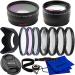 Ultimaxx 55MM Complete Lens Filter Accessory Kit with 55MM 2.2X Telephoto.43x Wide Angle/Macro Lenses, and More Designed for Nikon D3400 D3500 D5500 D5600 Camera with Nikon AF-P DX 18-55mm Lens