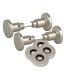 Bigdean 2x aluminum door knob room door button button presser Neusilber -colored including 4 rosettes button presser + rosettes (2 + 4 pieces) Neusilber