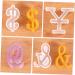 STOBOK 12 Pcs Silicone Mold Silicone DIY Mold DIY Symbol Mold Epoxy Jewelry Molds Gummy Molds Resin Necklace Mold Molds for Concrete DIY Crafts Cake Mold Manual White Silica Gel Whitex3pcs 4.8X4.2CMx3pcs - Buy Online on SooperMarket.com