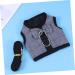 Minkissy 3pcs Bunny Vest Dress - Guinea Pig Harness & Leash Set | Small Pet Clothing for Rabbit Hedgehog & Chinchilla - Gray Size 2x3Pcs - Buy Online on SooperMarket.com