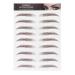ANKROYU 10 Types Professional Eyebrow Stickers Eyebrow Brown Natural Look Transfer Stickers for Women(5#)