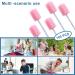 100 Pcs Disposable Mouth Swabs Sponge - Unflavored & Sterile Oral Care Swabs - Pink Tooth Shape - Buy Online on SooperMarket.com