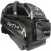 Pyramid Path Triple Premium Deluxe Roller Bowling Bag - Extra Large Shoe Compartment, 5 Pockets, Retractable Handle - Black/Silver - Buy Online on SooperMarket.com