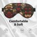 SSIMOO Skull & Red Rose Soft Sleep Eye Mask | Breathable Travel Eye Patch for Relaxation | Black - Buy Online on SooperMarket.com