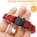 MJIYA Red Grid Dog and Cat Collar with Bell | Adjustable Plastic Buckle | Medium Size - Buy Online on SooperMarket.com