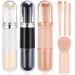 3 Sets Small Travel Brush Makeup Set 4 in 1 Portable Mini Lip Brush Foundation Blending Powder Eye Shadow for Women Facial Set