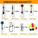160 STK Fishing Vertebrae Snaps - Ball Bearing Barrel Snaps & 3-Way Triple Swivel Clips for Saltwater & Freshwater Fishing - Buy Online on SooperMarket.com