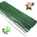 200 Pcs Floral Stem Wire 16 Inch 22 Gauge Dark Green Bouquet Stem for Flower Arrangements DIY Crafts Flower Making Supplies
