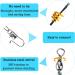 Giak Steel Front Stainless Steel Leaders with Carabiner Hook - 72 PCs for Predatory Fish | 15/20/25 cm - Durable Fishing Gear - Buy Online on SooperMarket.com