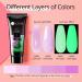 Ur Sugar PolyGel Set - Cat Eye Magnet Poly Extension Gel | 6 Colors 15ml | Pink Glitter Shines in the Dark - Nail Extension Builder Gel - Buy Online on SooperMarket.com